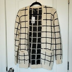 Forever 21 window pane cardigan - size small
